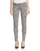 Genetic Denim Shane Faux Front Floral-Print Skinny Jeans - Lyst