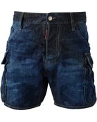 DSquared2 Denim Camo Shorts - Lyst