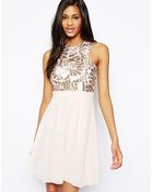 Little Mistress Sequin Babydoll Prom Dress - Lyst