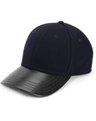 Rag & Bone Baseball Cap Leather Brim Navy Multi - Lyst