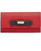 Badgley Mischka Sasha Saffiano Leather Wallet - Lyst