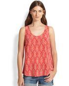Joie Rain B Ikatprinted Silk Tank - Lyst