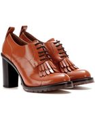 Valentino Leather Derby Pumps - Lyst
