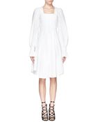 Alexander McQueen Pleat Piqué Dress - Lyst