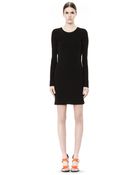 Alexander Wang Matte Jersey Long Sleeve Dress With Drape Detail - Lyst
