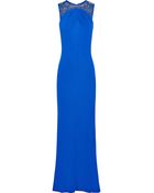Badgley Mischka Embellished Stretch-Jersey Gown - Lyst