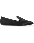 Mango Fur Leather Slippers - Lyst