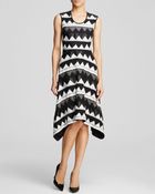 Yigal Azrouel Dress - Shadow Zigzag Print Handkerchief Hem - Lyst
