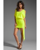 Mason by Michelle Mason Open Shoulder Asymmetric Dress - Lyst