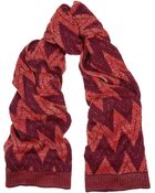 Missoni Metallic Chevron-Knit Wool-Blend Scarf - Lyst