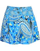 Matthew Williamson Peacock Paisley Print Silk Shorts - Lyst
