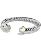 David Yurman Cable Classics Bracelet With Diamonds And Gold - Lyst