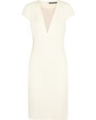 Theyskens' Theory Dathlyn Chiffon-Paneled Twill Dress - Lyst