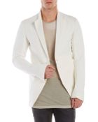 Rick Owens Ivory Waist Pocket Blazer - Lyst