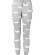 Zoe Karssen Bat-Print Jersey Track Pants - Lyst