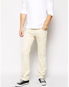Diesel Jeans Safado Straight Fit 834J Beige Overdye - Lyst