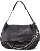 Jimmy Choo Biker Chaindetailed Hobo Bag - Lyst
