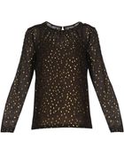 BCBGMAXAZRIA Martina Ruched-Neck Blouse - Lyst