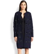 Diane von Furstenberg Isabelle Paillette Cocoon Coat - Lyst