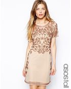 Asos Tall Baroque Embellished Shift Dress - Lyst