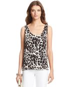 Diane von Furstenberg Jackie Printed Silk Tank Top - Lyst