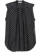 Rebecca Taylor Dotty Print Sheer Top - Lyst
