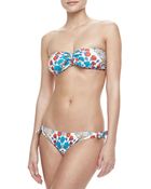 Marc By Marc Jacobs Maddy Floral-Print Bandeau Swim Top - Lyst