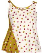 Marni Polka-Dot Cotton-Poplin Top - Lyst