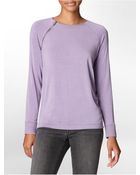 Calvin Klein Zip Detail Drop Shoulder Top - Lyst
