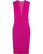 Victoria Beckham Silk And Wool-Blend Crepe Dress - Lyst