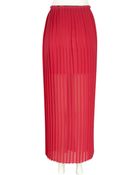 River Island Coral Pleated Maxi Skirt - Lyst