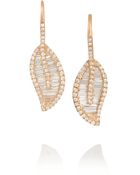 Anita Ko Leaf 18-Karat Rose Gold Diamond Earrings - Lyst