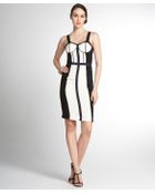 Rebecca Minkoff Navy And Cream Silk Bustier Top Sleeveless 'Clarissa' Dress - Lyst