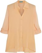Alice + Olivia Silk-Blend Chiffon Blouse - Lyst