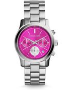 Michael Kors Runway Silver-Tone Watch - Lyst