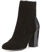Delman Nyla Suede Ankle Boot - Lyst