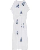 Oscar de la Renta Floral-Embroidered Crocheted Lace Kaftan - Lyst