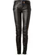 Balmain Leather Biker Pants - Lyst