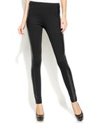 Michael Kors Michael Petite Skinny Faux-Leather-Panel Pants - Lyst