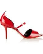 Rupert Sanderson Fedora Patent-Leather Sandals - Lyst
