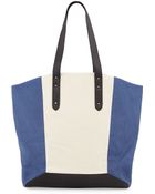 Romy Gold Metallic Color Block Tote Bag - Lyst