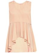 Chloé Silk Peplum Top - Lyst