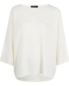A.P.C. White 34 Sleeve Loose Knit Jumper - Lyst