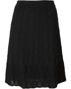 M Missoni Patterned Knit Midi Skirt - Lyst