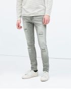 Zara Ripped Skinny Jeans - Lyst