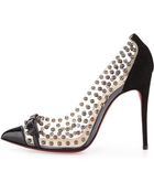 Christian Louboutin Bille Studded Pvc Red Sole Pump - Lyst