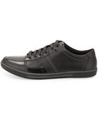 Kenneth Cole Touchdown Leather Sneaker - Lyst
