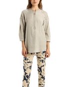 3.1 Phillip Lim Henley Shirt In Stone - Lyst
