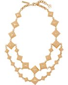 Oscar de la Renta Gold-Tone Necklace - Lyst