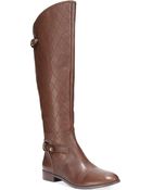 Anne Klein Kyle Quilted Riding Boots - Lyst